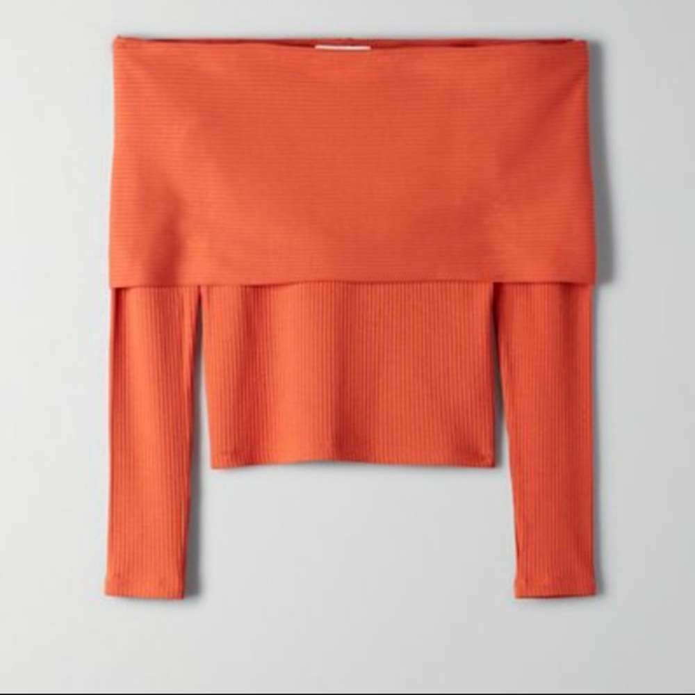 Aritzia Babaton Scala Long Sleeve in Sinopia